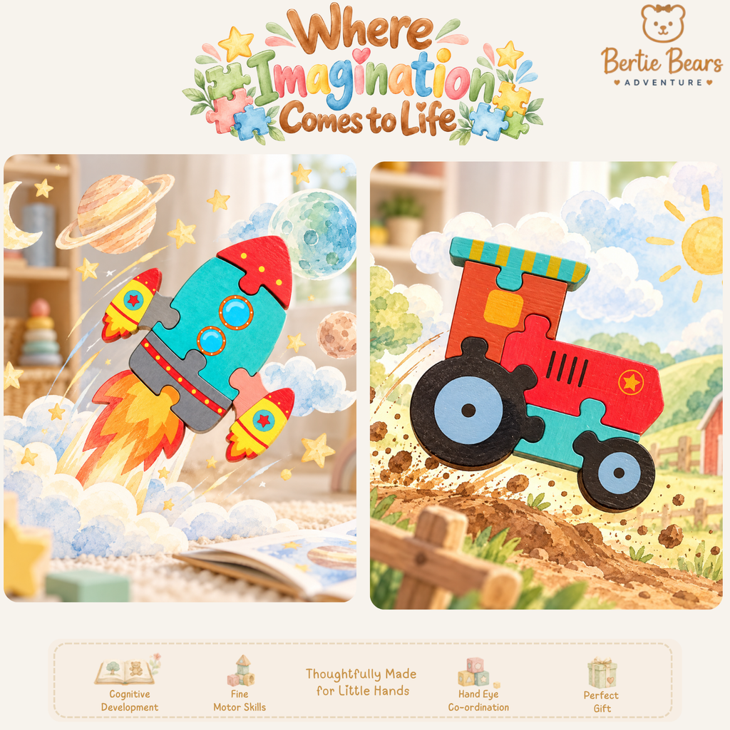 Montessori Mini 3D Wooden Puzzles