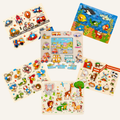 Big Adventure Montessori Wooden Peg Puzzle Boards