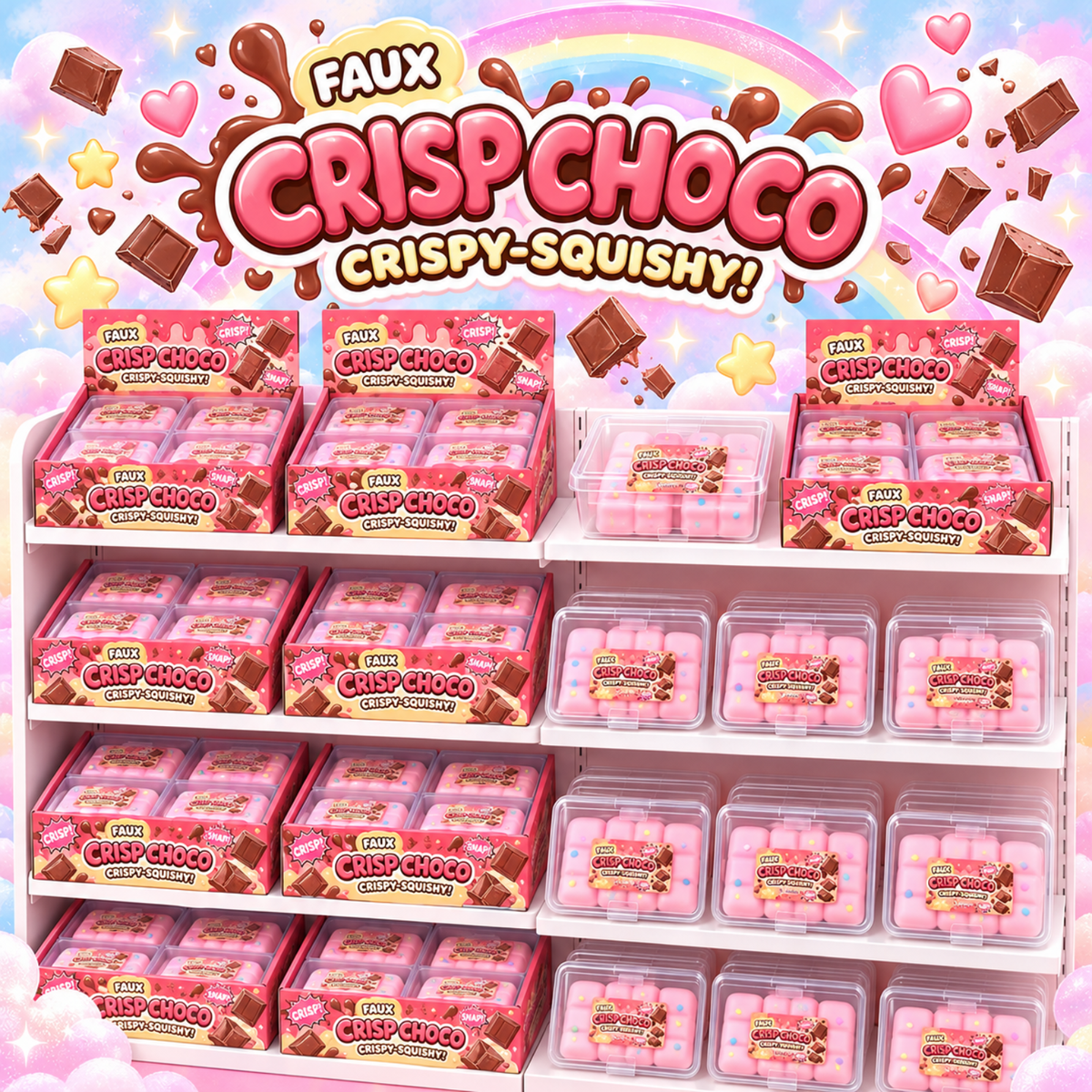 Faux Crisp Choco Pink Crunchy Squishy