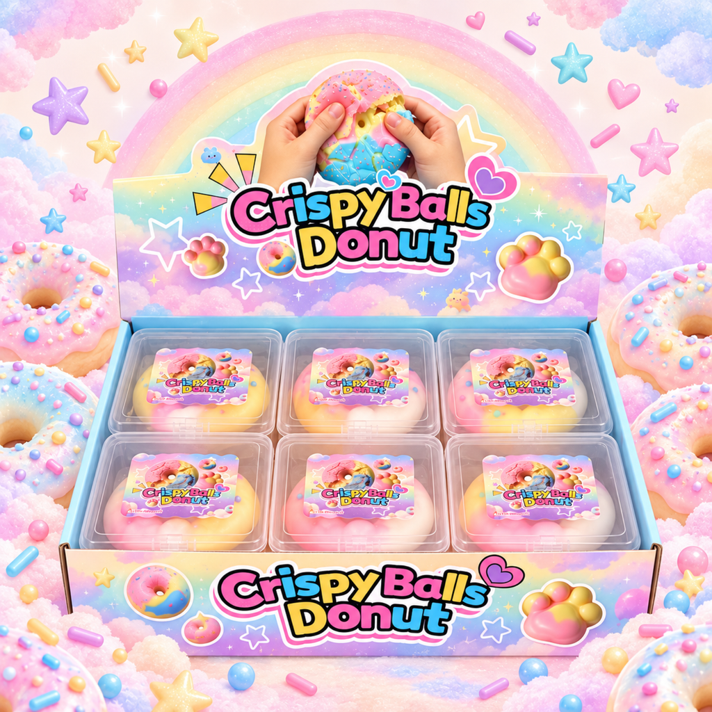 Crispy Crunchy Donut Crackle Squishy – Sensory Toy