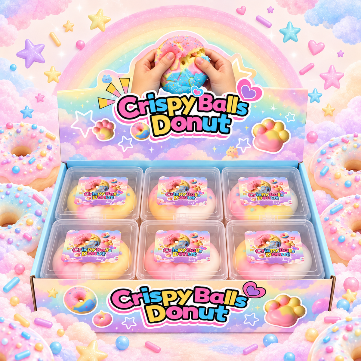 Crispy Crunchy Donut Crackle Squishy – Sensory Toy