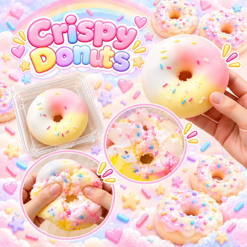 Crispy Crunchy Donut Crackle Squishy – Sensory Toy