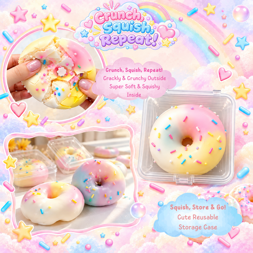 Crispy Crunchy Donut Crackle Squishy – Sensory Toy