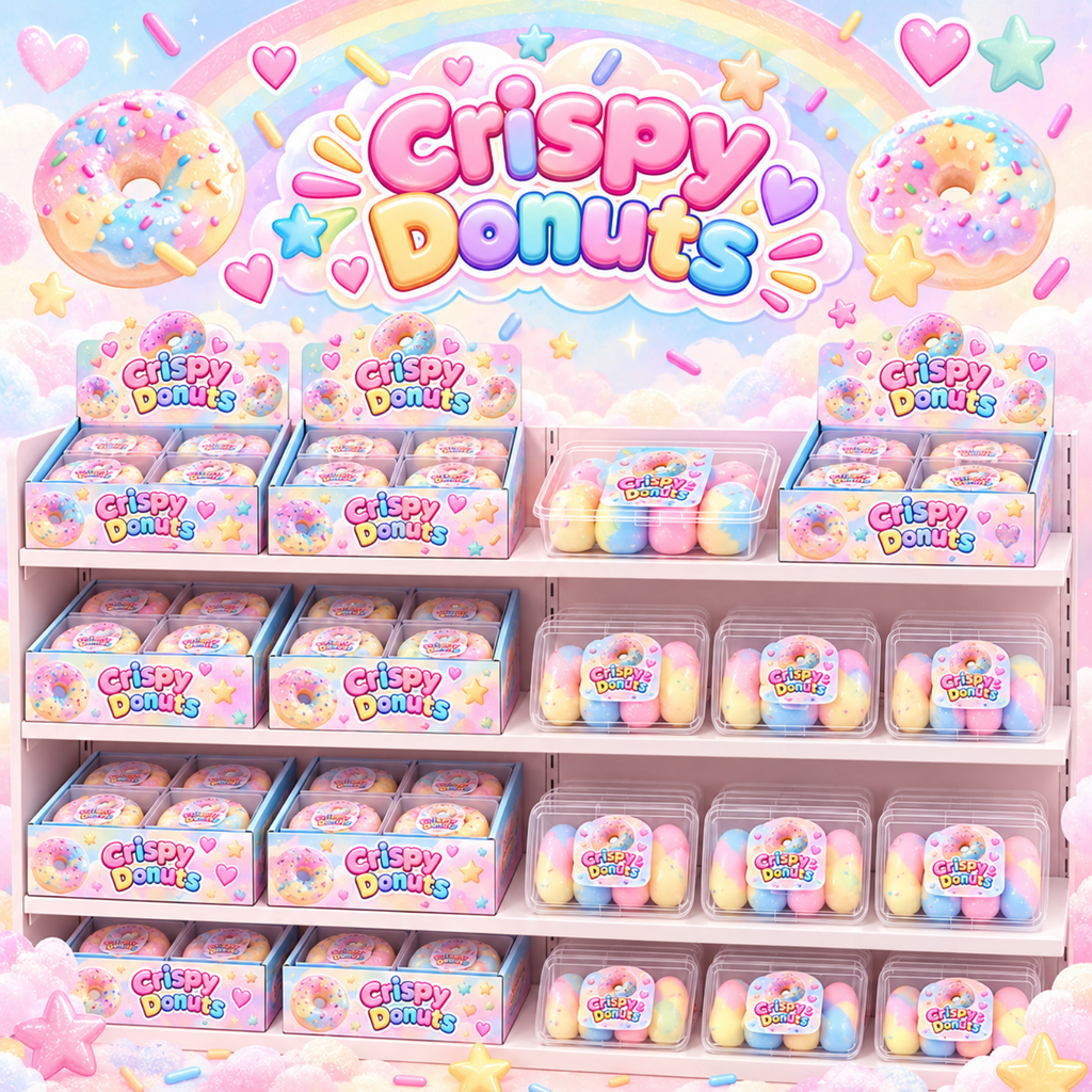 Crispy Crunchy Donut Crackle Squishy – Sensory Toy