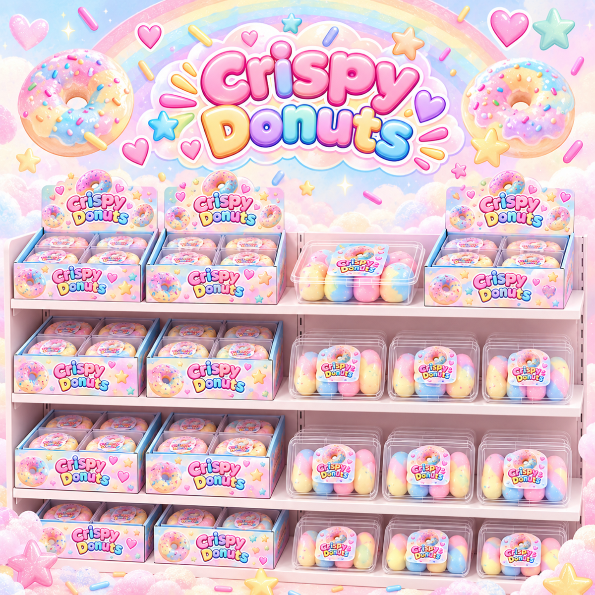 Crispy Crunchy Donut Crackle Squishy – Sensory Toy