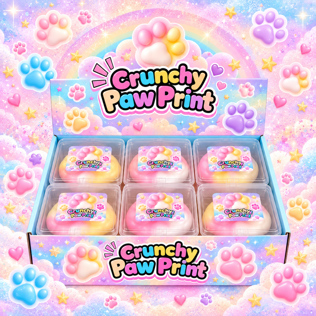 Crunchy Paw Print Squishy– Crackle & Squish Sensory Toy