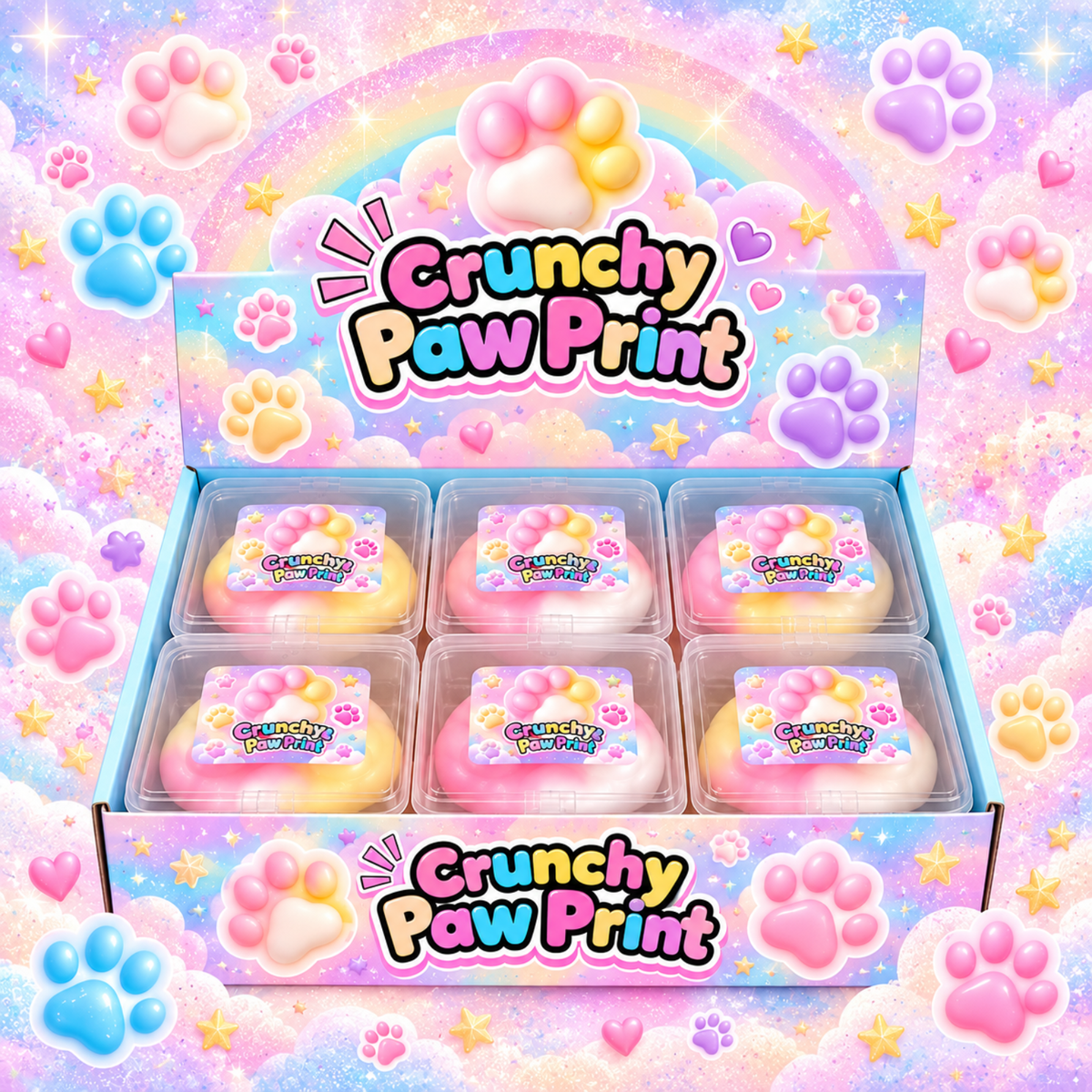 Crunchy Paw Print Squishy– Crackle & Squish Sensory Toy
